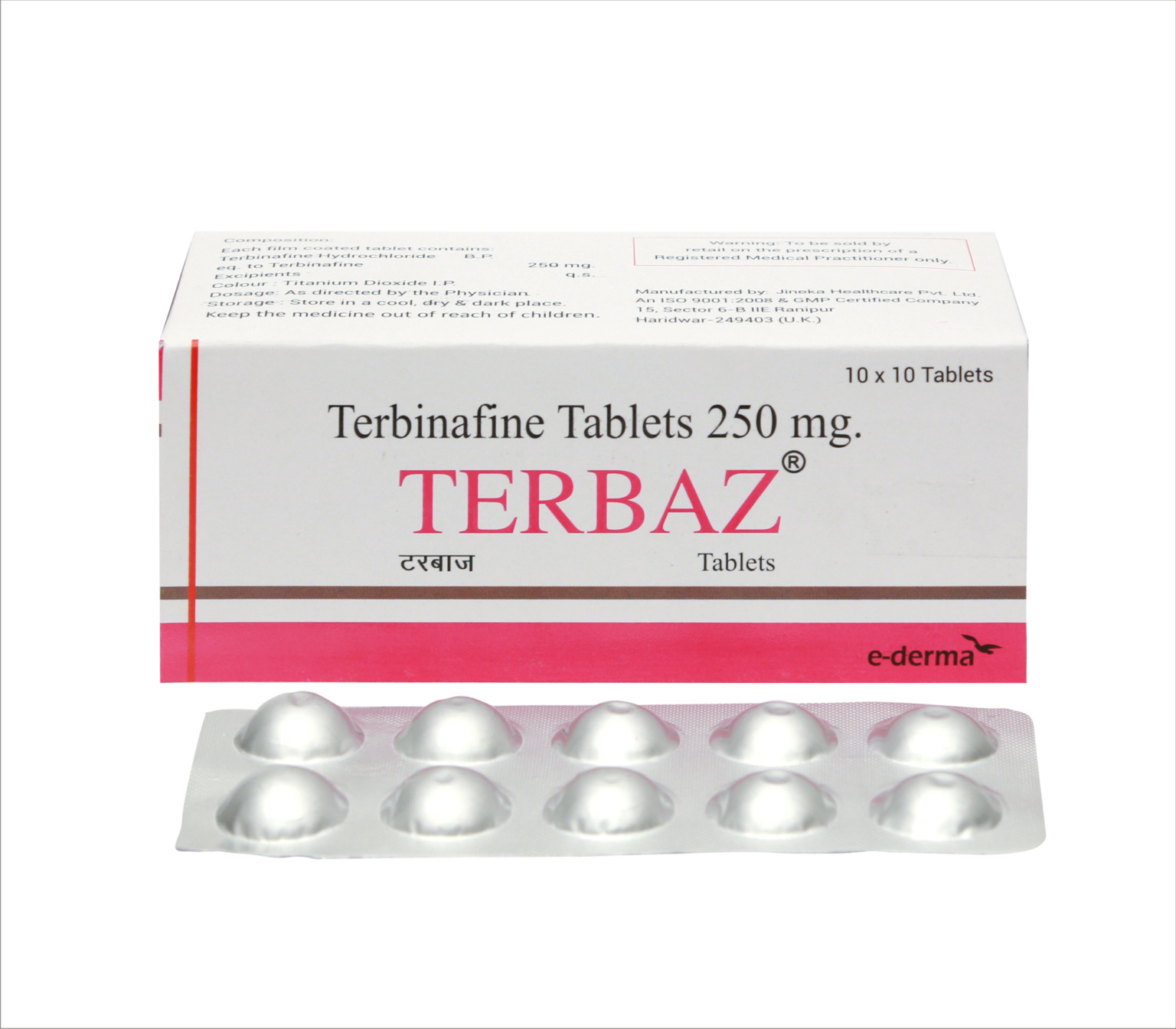 TERBAZ 250 Tablet Ederma Pharma Dermatological Company In India Derma Pharma Franchisee in